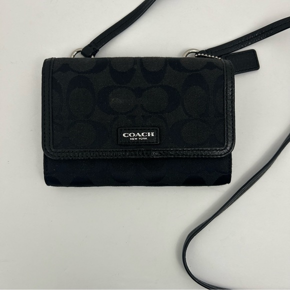 Coach womens crossbody black bag purse - Picture 4 of 9